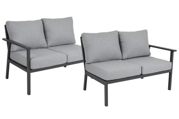 Samvaro 2-sits avslut HV hög - antracit/pearl grey