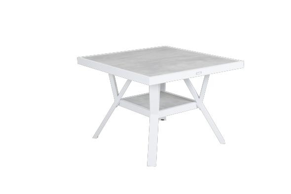 Samvaro soffbord 90x90 H65 cm - vit/glas