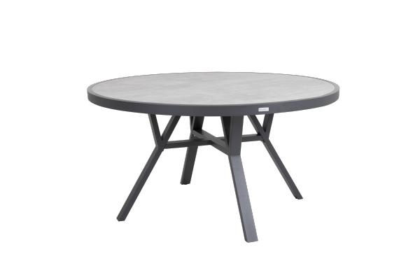 Samvaro matbord Ø 140 H73 cm - antracit/glas