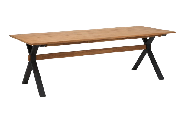 Mark bord 230x95 H73 cm - svart/teak