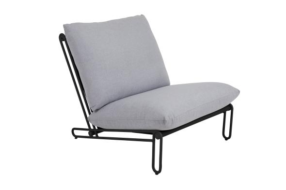 Blixt fåtölj - svart/sky grey dyna