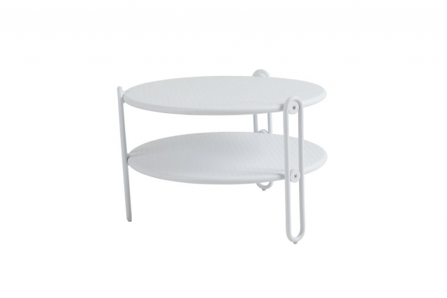 Blixt soffbord Ø 65 H42 cm - vit