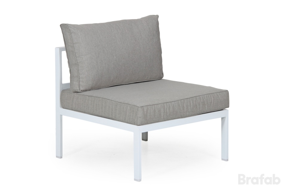 Leone mittdel - vit/ grå dyna