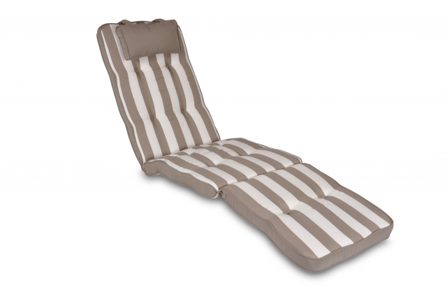 Däckstolsdyna woodline - taupe rand