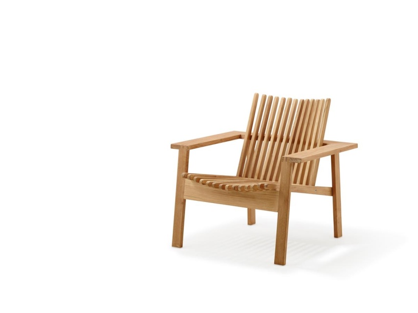 Amaze loungefåtölj stapelbar - teak