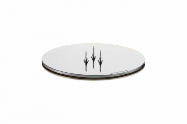 Ljusplatta 9 cm - shiny silver