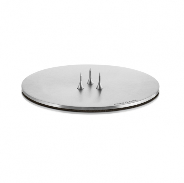 Ljusplatta 9 cm - matt silver