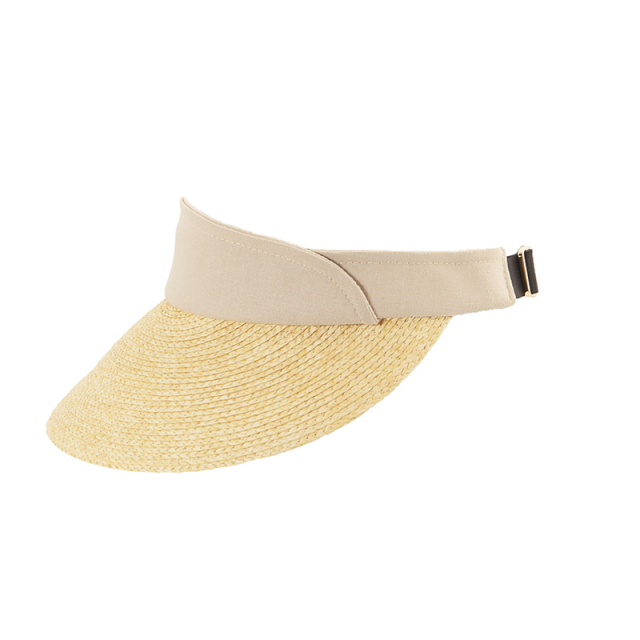 Solskärm med flätning - beige
