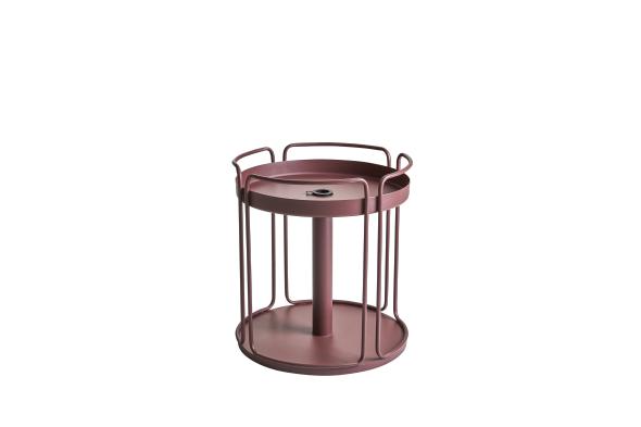 Shady sidobord Ø 53 H57 cm - zin red