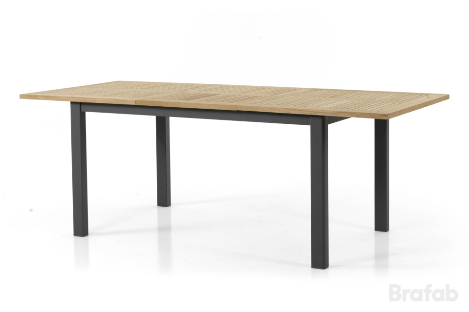 Lyon bord förlängningsbart 152-210x92 H76 cm - svart/teak