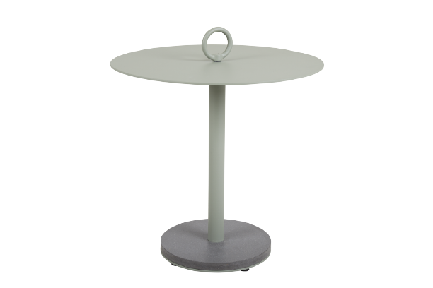 Niobe sidobord Ø 50 H59 cm - dusty green/antracit