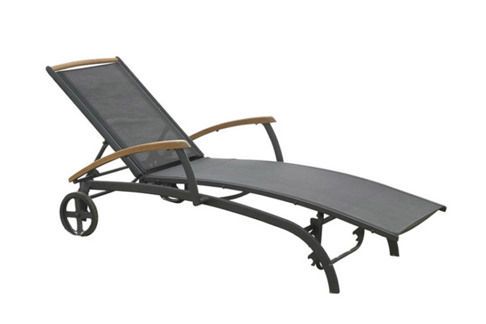 Andy vilsäng - svart/svart teak