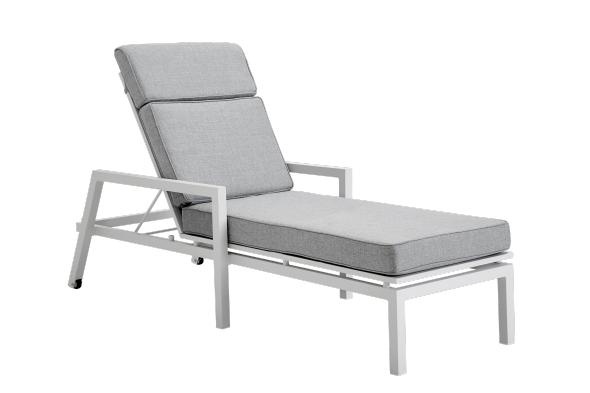 Belfort vilsäng - vit/pearl grey dyna