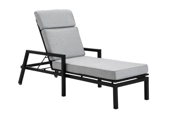 Belfort vilsäng - svart/pearl grey dyna