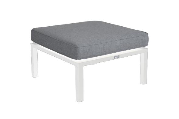 Belfort fotpall - vit/pearl grey dyna