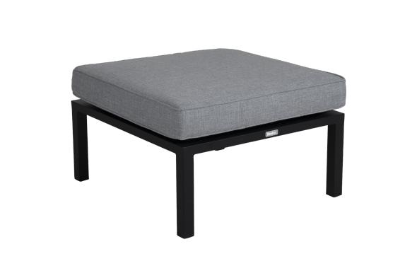 Belfort fotpall - svart/pearl grey dyna