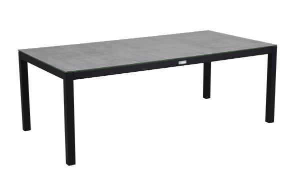 Belfort soffbord 140x70 H50 cm - svart/glas