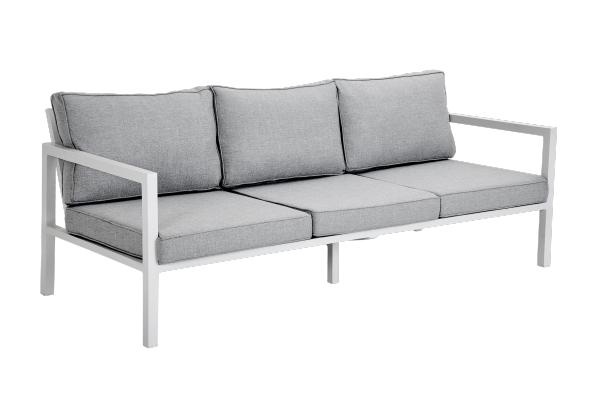 Belfort 3-sits soffa - vit/pearl grey dyna