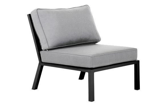 Belfort mittdel, byggbar - svart/pearl grey dyna