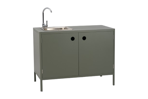 Kelia utekök m. vask och kran   - nordic green