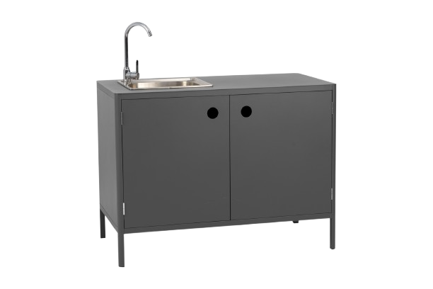 Kelia utekök med vask och kran   - antracit