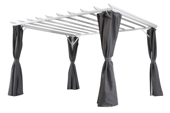 Piode pergola - vit/ljusgrå