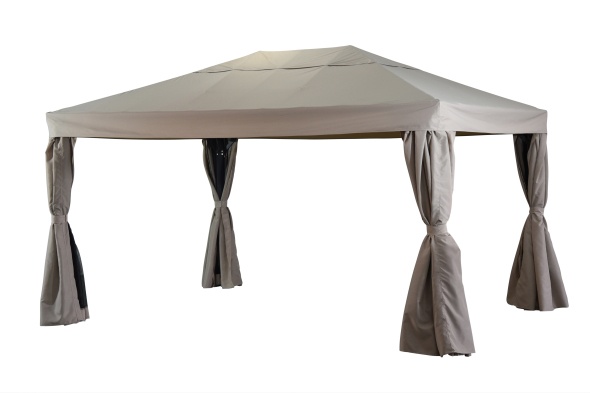Biella paviljong 3x4m - antracit/beige väggar