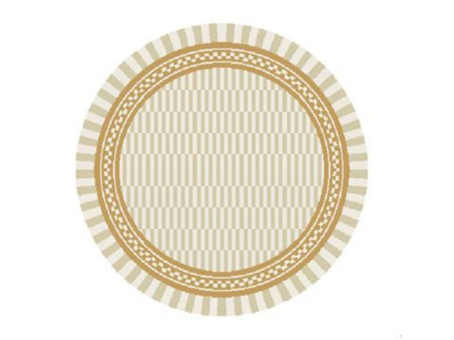 Rory utematta Ø120 cm - mönstrad gul/beige