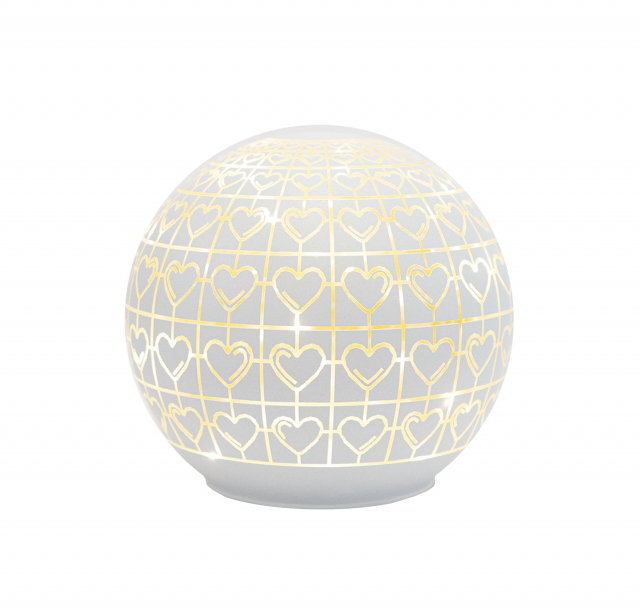 Frida glaskula, stor - vit 