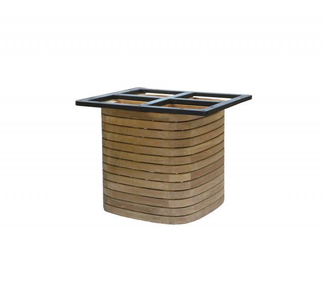 Mellow matbordsunderrede, kvadratisk - teak