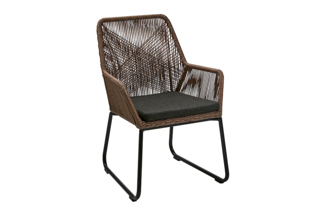 Midway karmstol KD - ljusbrun/svart dyna