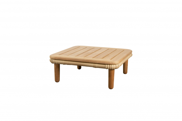 Arch soffbord m/teak bordsskiva - natural/taupe