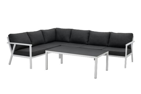 Rana hörngrupp Vänster, låg - vit/onyx dyna