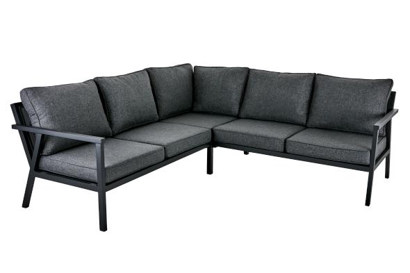 Rana hörngrupp liten låg, exkl. bord - svart/grå dyna
