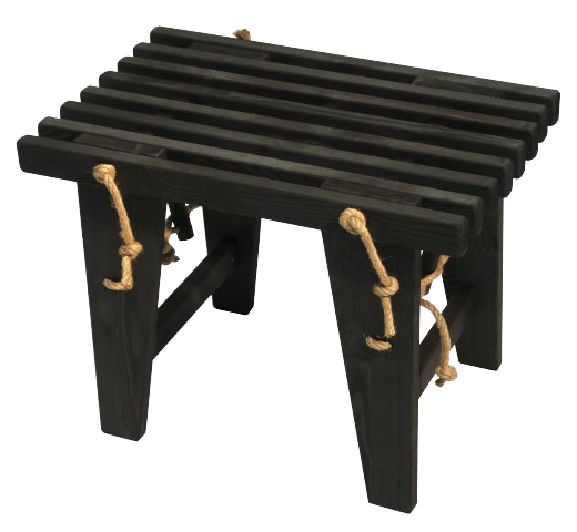 Ecobench 60 cm furu oljad - svart