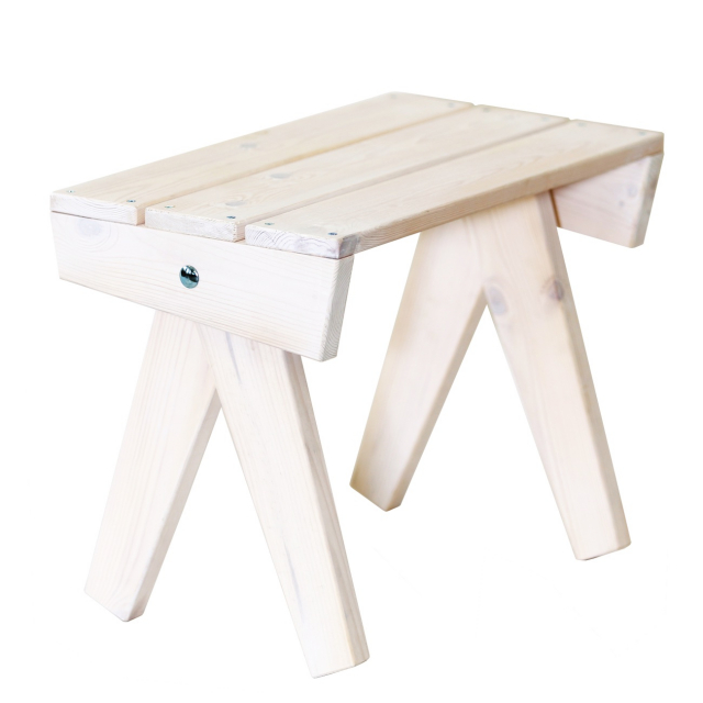 Eco Granny bord - oljad furu/vit