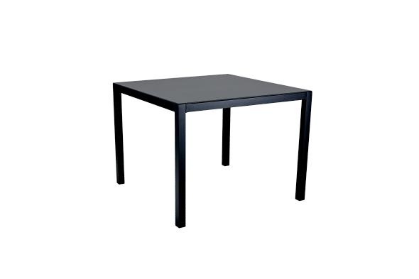 Rana soffbord 85x85 H65 cm - svart/glas