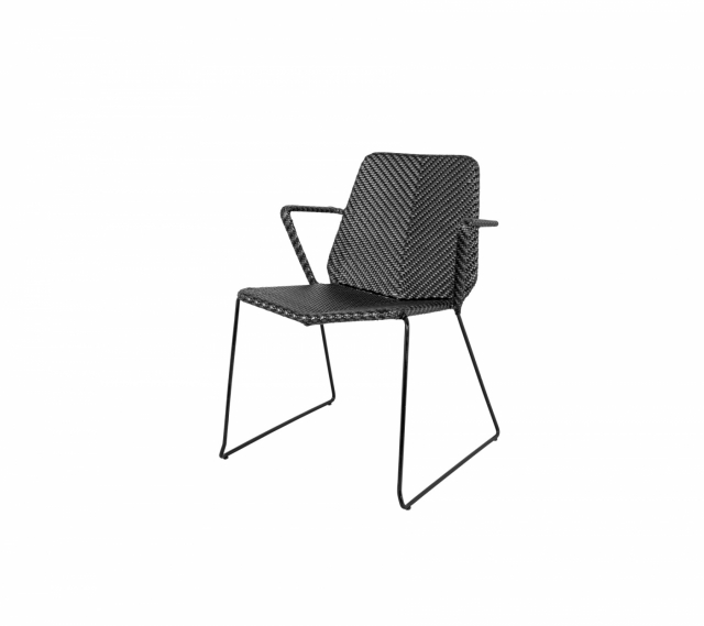 Vision stol m/armstöd stapelbar - black/graphite