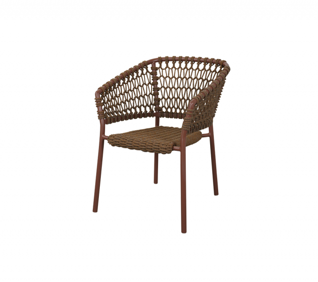 Ocean stol stapelbar - umber brown