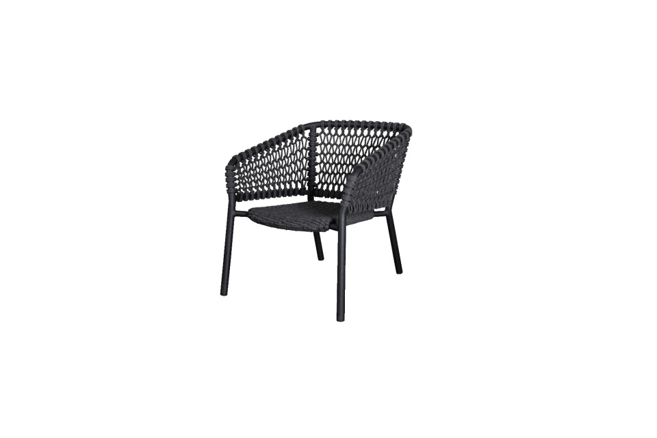 Ocean loungefåtöjl stapelbar - dark grey