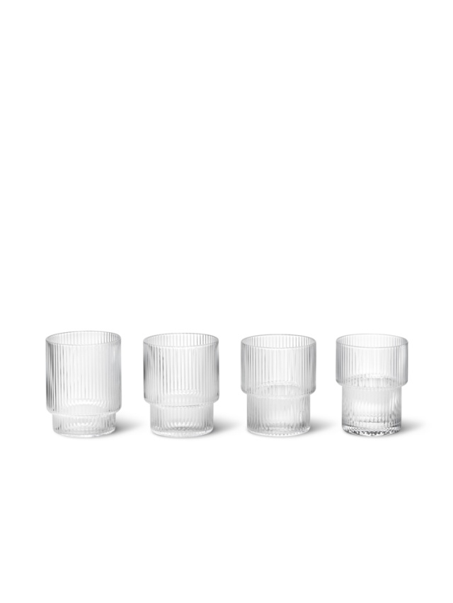 Ripple dricksglas, 4-pack - clear