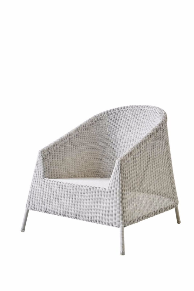 Kingston loungefåtölj stapelbar - white grey