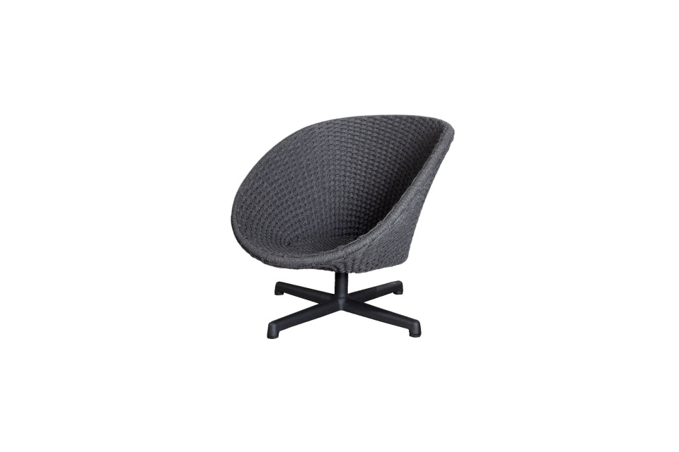 Peacock lounge svängfåtölj - dark grey/lava grey