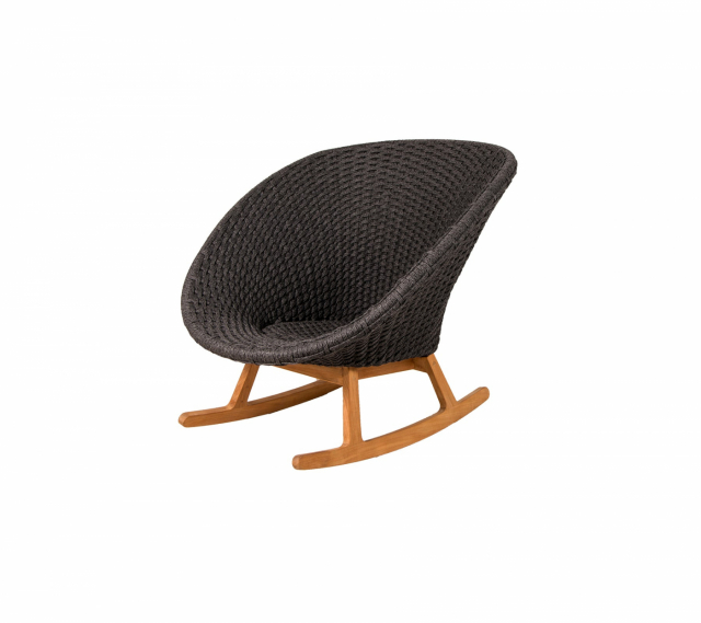 Peacock gungstol - dark grey/teak
