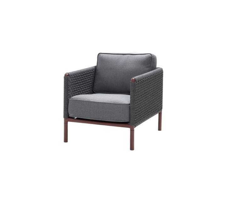Encore loungefåtölj - dark grey/bordeaux ram