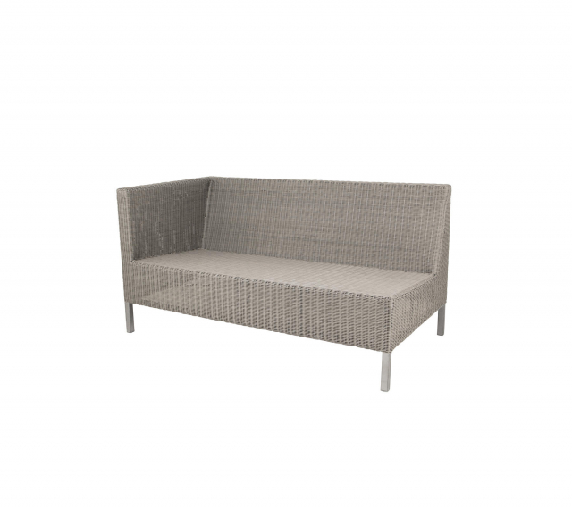 Connect dining lounge 2-sits soffa Höger - taupe