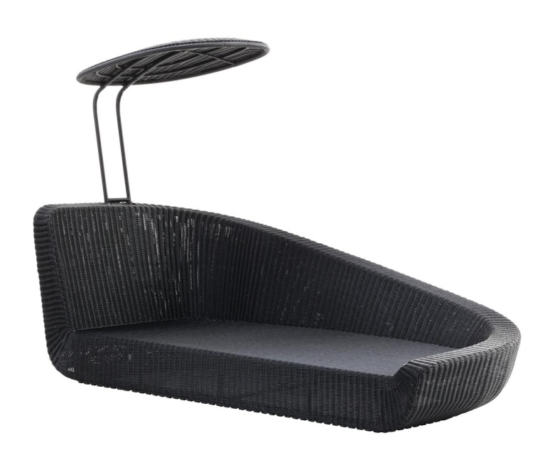 Savannah daybed vänster modul - black