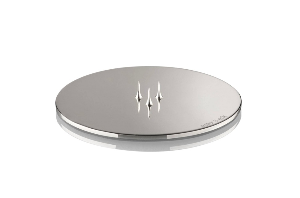 Ljusplatta 12 cm - shiny silver