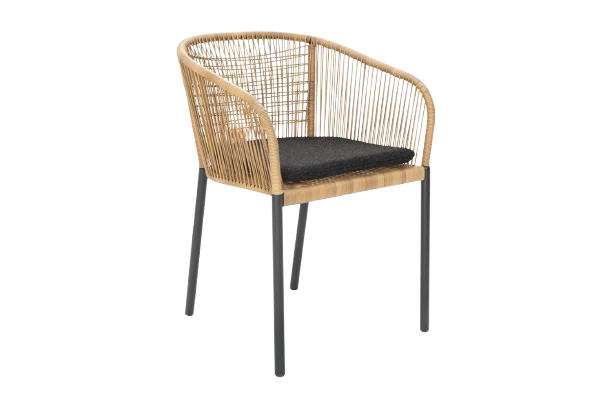 Delta karmstol - antracit/natur/teddy black