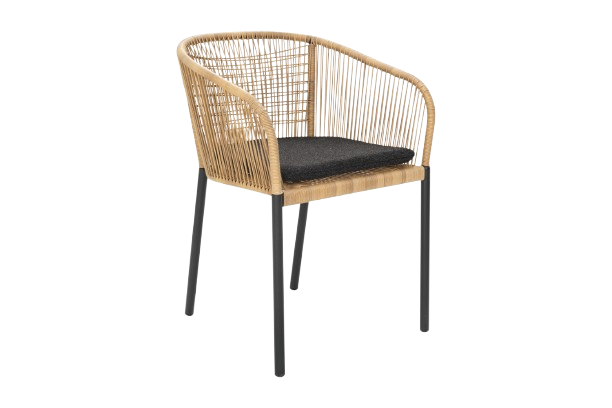 Delta karmstol - svart/natur//teddy black dyna